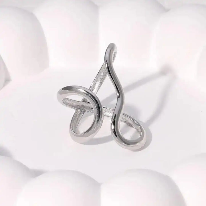 Adjustable Golden Charm Ring
