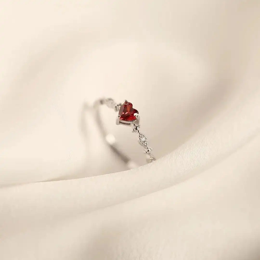 Heartstone Marquise Accent Ring Band