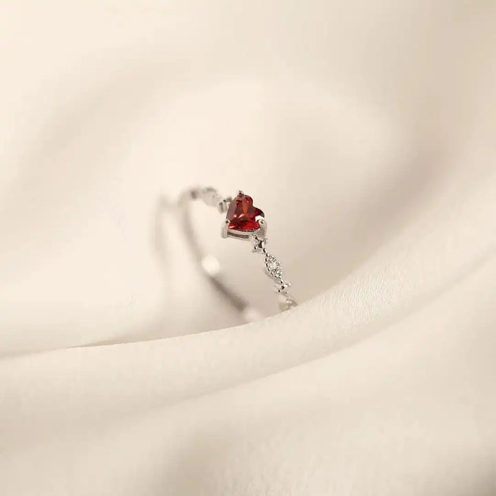 Heartstone Marquise Accent Ring Band