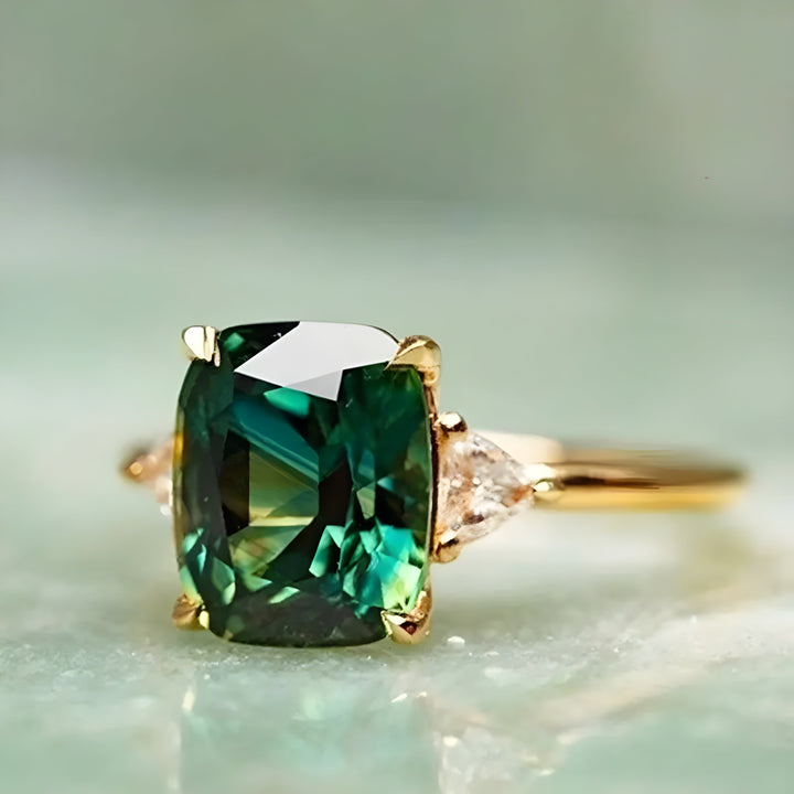 Sophisticated Square Emerald Band