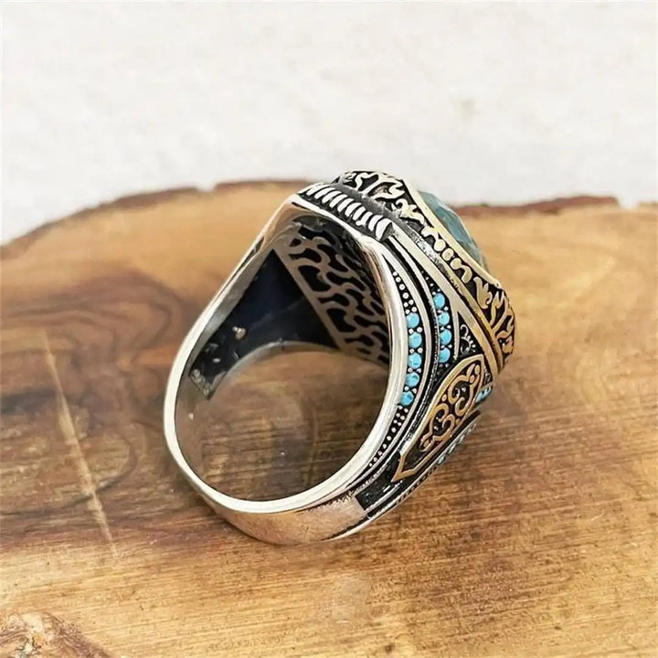 Vintage Silver Blue Zircon Ring