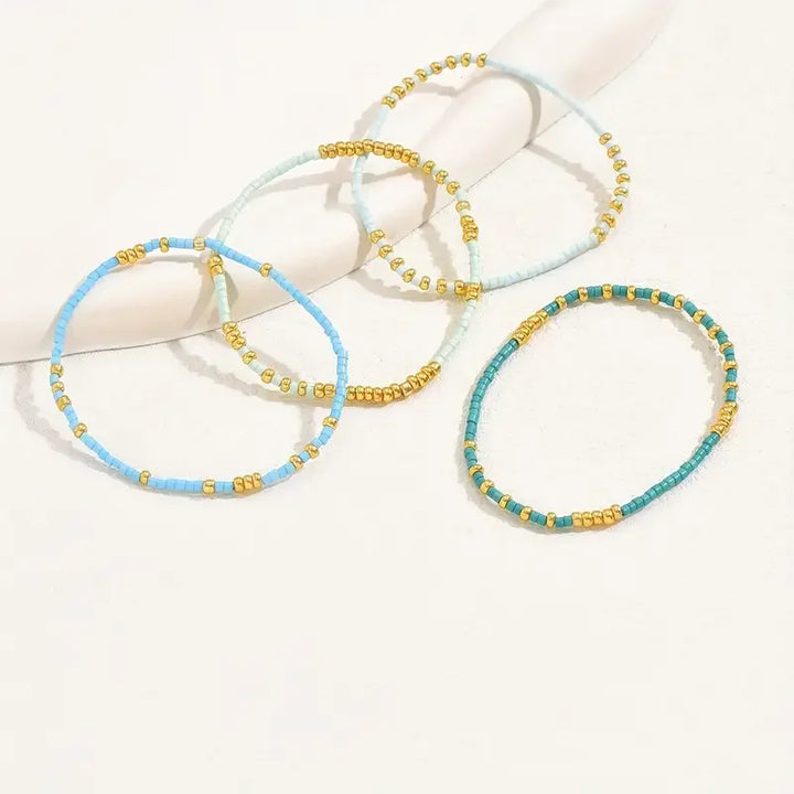 Stylish Boho Turquoise Bead Bracelet Collection