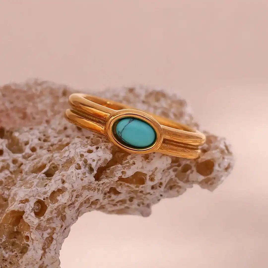 Antique Gold Natural Gemstone Ring