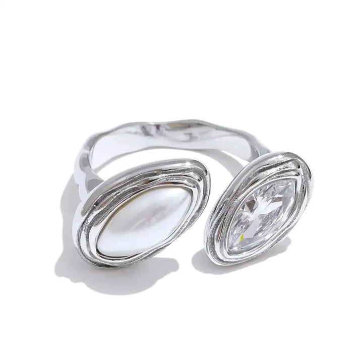 Double Marquise Twist Ring