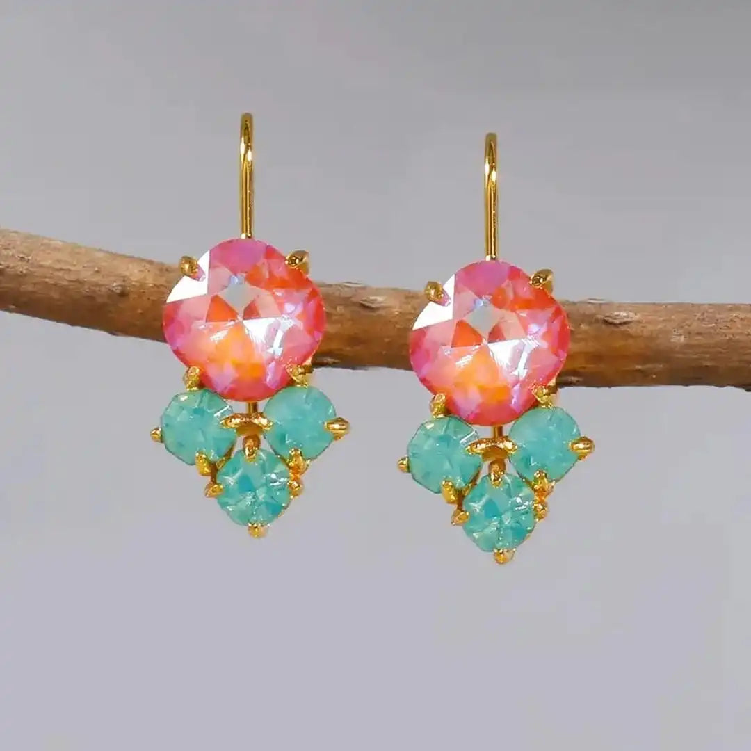 Eternal Gold Rainbow Zircon Earrings