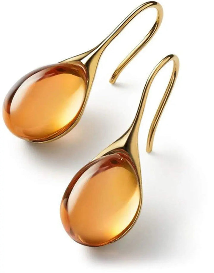 Gold and Silver Crystal Dangle Earrings