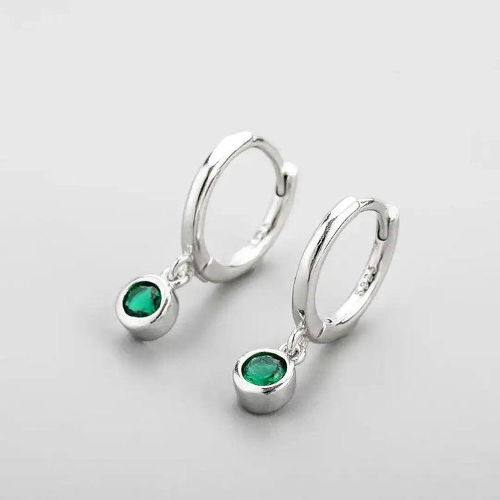 Sparkling Green Zircon Earrings