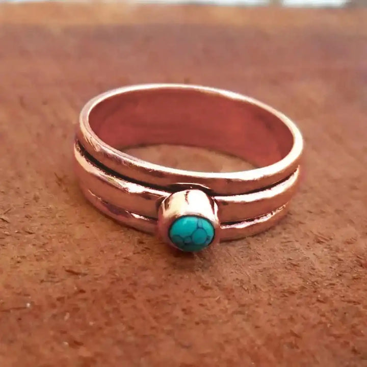 Bohemian Stacked Turquoise Gemstone Ring