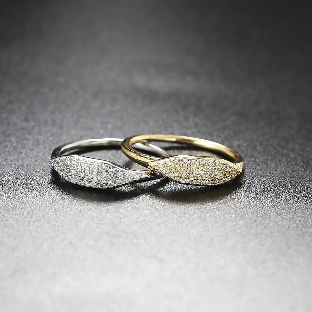 Marquise Pavé Stackable Ring