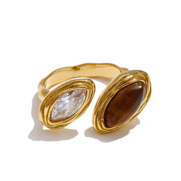 Double Marquise Twist Ring