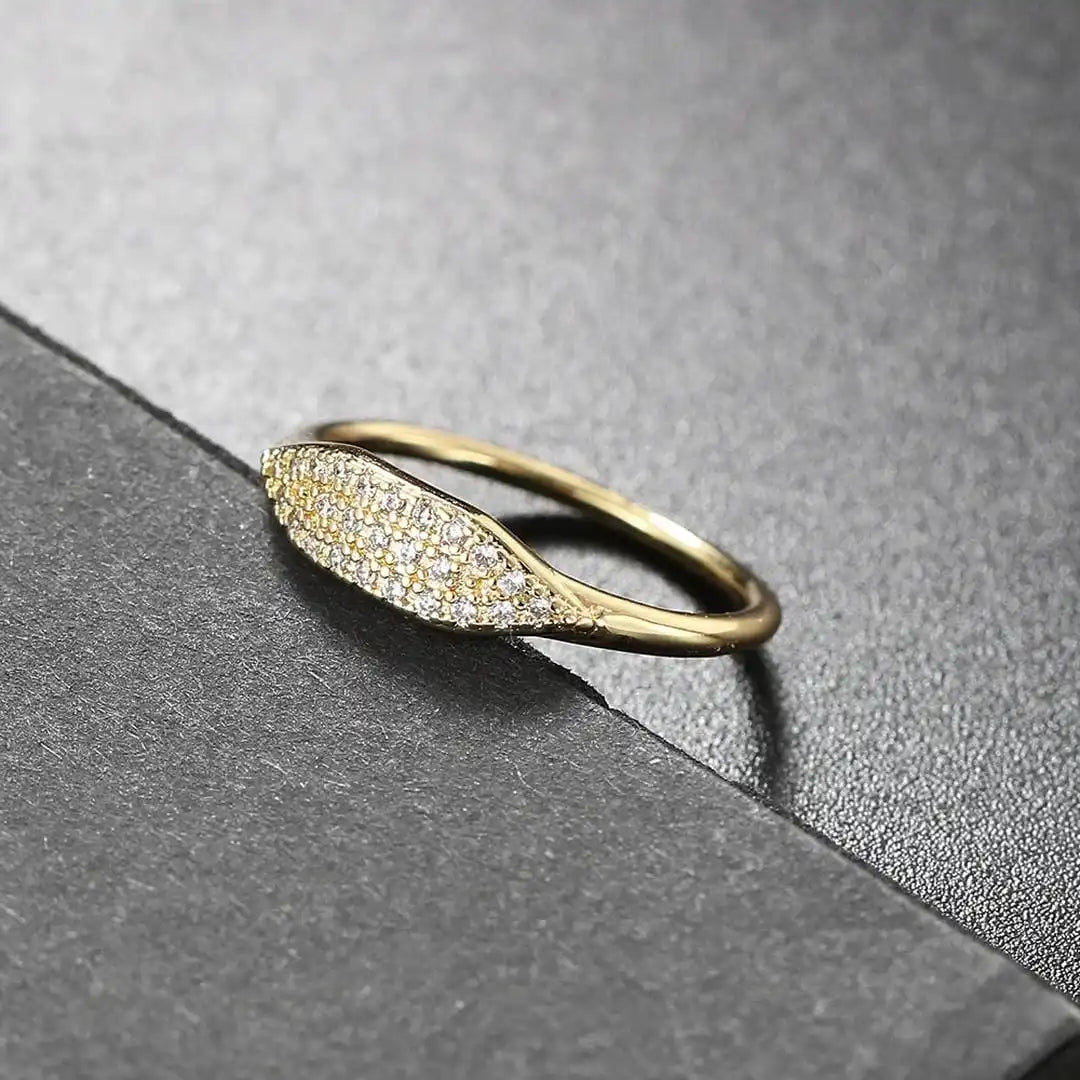 Marquise Pavé Stackable Ring