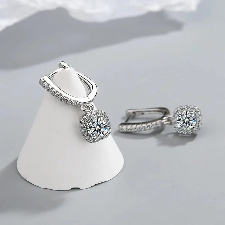 Timeless White Gold Gemstone Earrings