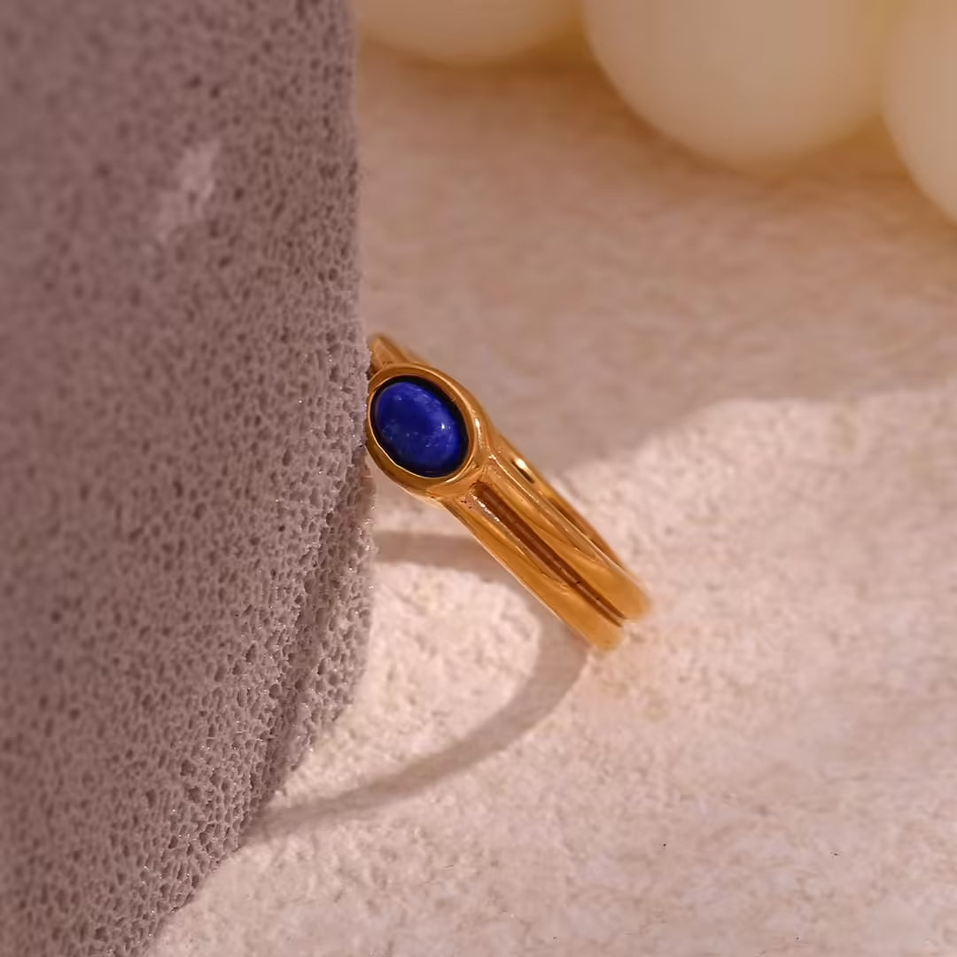 Antique Gold Natural Gemstone Ring