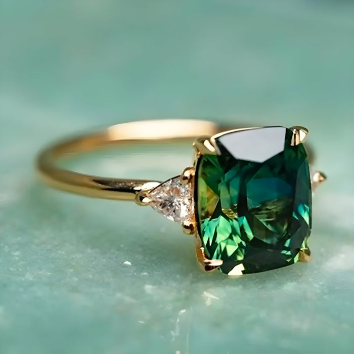 Sophisticated Square Emerald Band