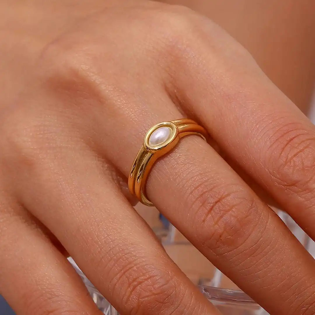 Antique Gold Natural Gemstone Ring