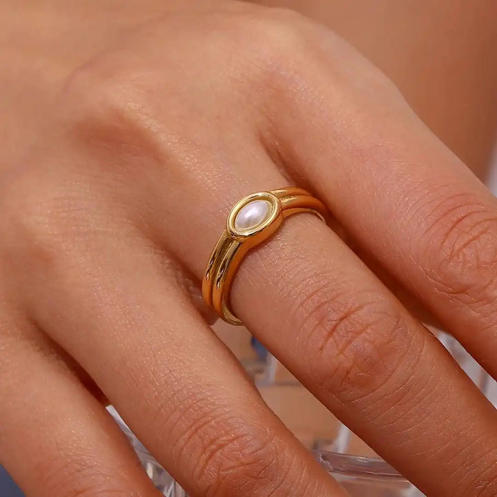 Antique Gold Natural Gemstone Ring