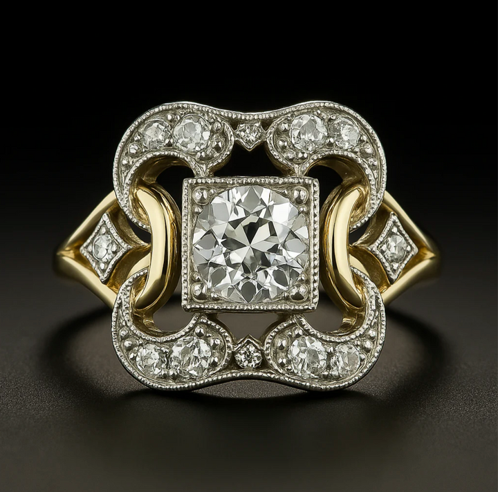 Retro Zirconia Gold Band