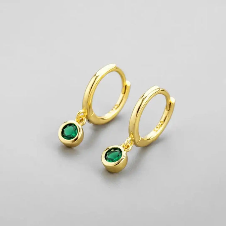 Sparkling Green Zircon Earrings