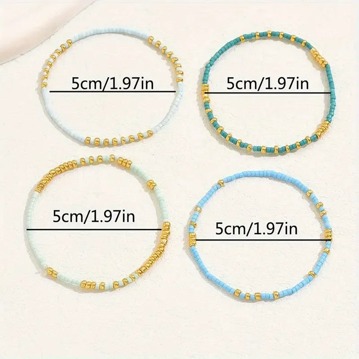 Stylish Boho Turquoise Bead Bracelet Collection