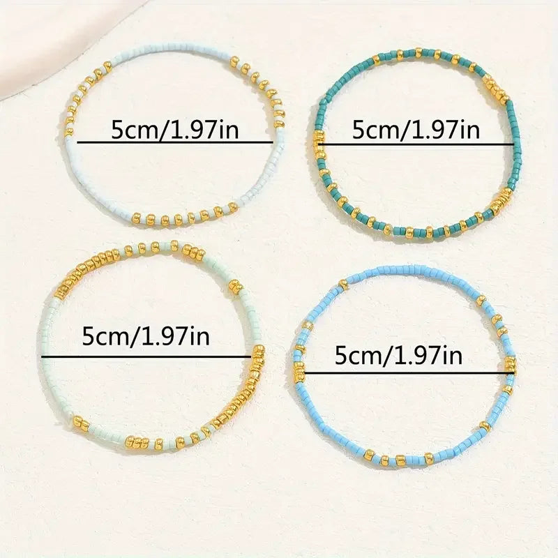 Stylish Boho Turquoise Bead Bracelet Collection