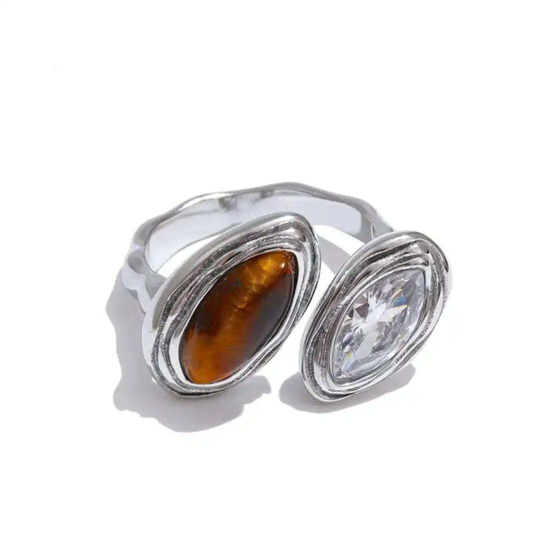 Twisted Double Marquise Ring