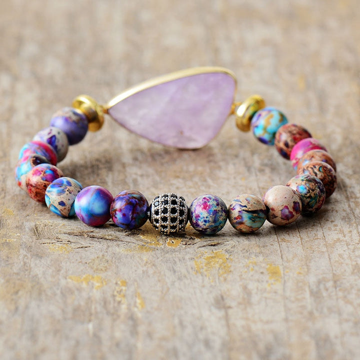 Bohemian Amethyst Beaded Bracelet