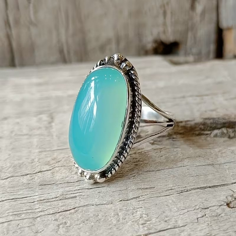 Antique Sterling Silver Turquoise Statement Ring