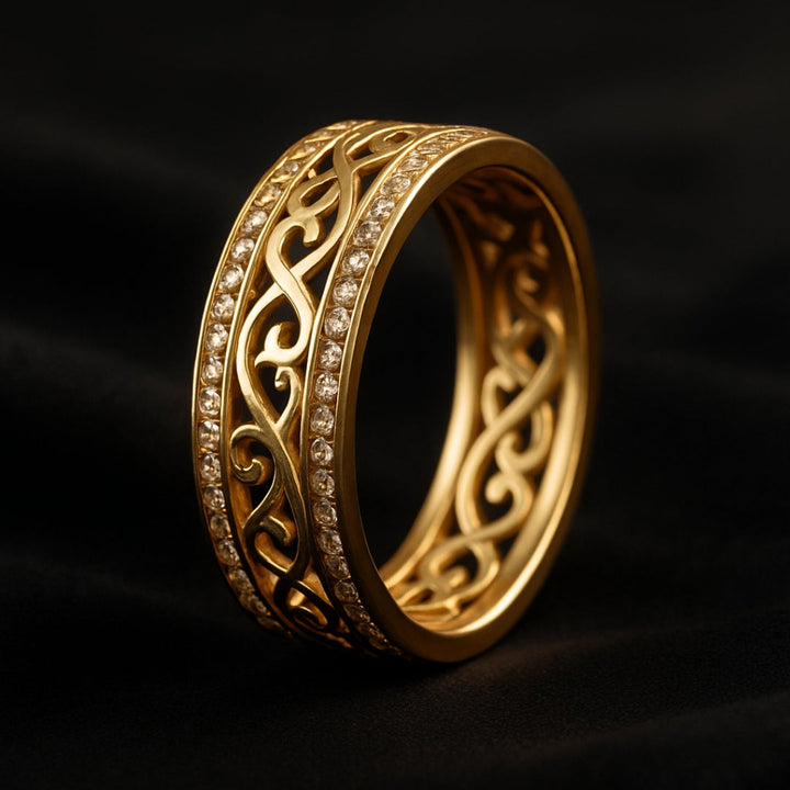Luminous Hollow Gold Band