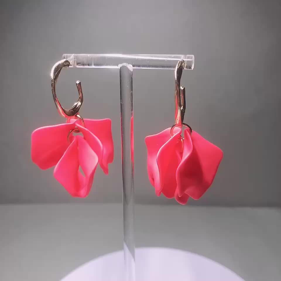 Elegant Floral Hoop Earrings