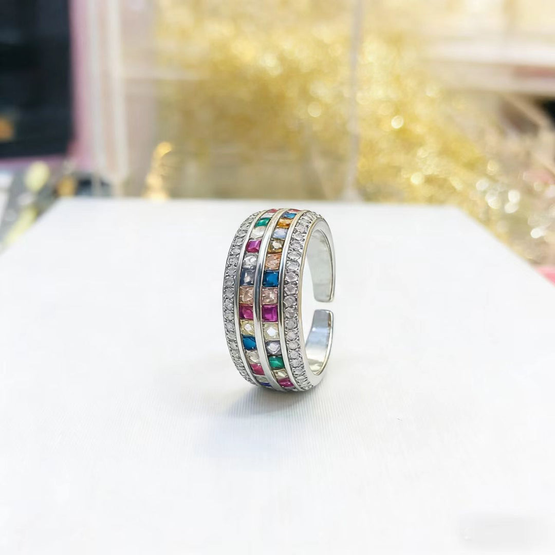 Colorful Gemstone Elegant Ring