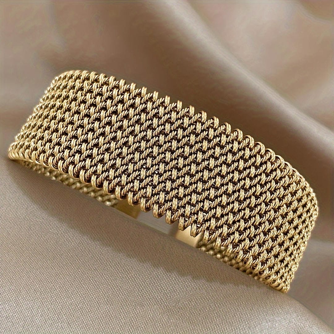Braided Adjustable Gold-Finished Bracelet