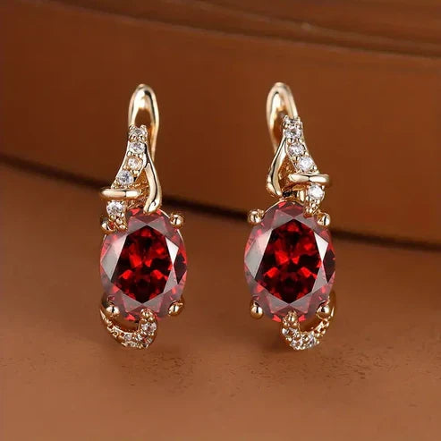 Scarlet Dusk Drop Earrings