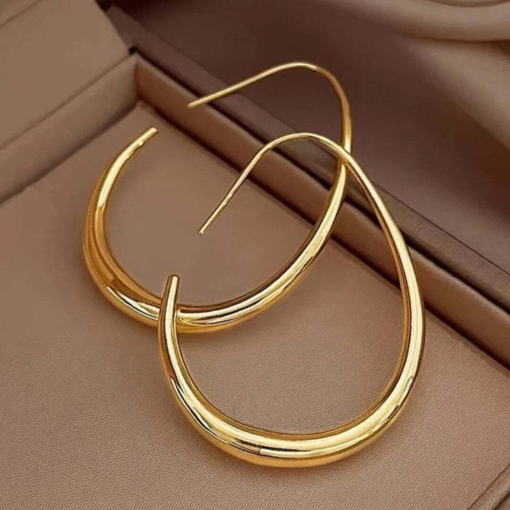 Retro Gold Hoop Earrings