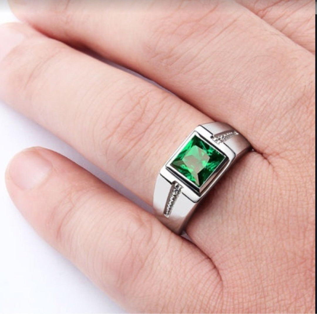 Retro Square Crystal Ring
