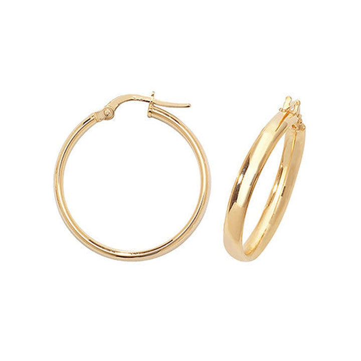 Lustrous Oversized Gold Hoop Earrings