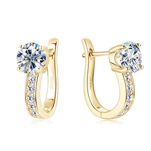 Channel-Set Huggie Earrings