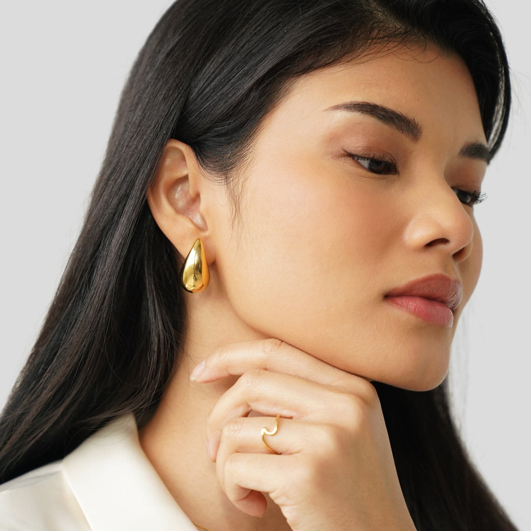 Golden Teardrop Earrings