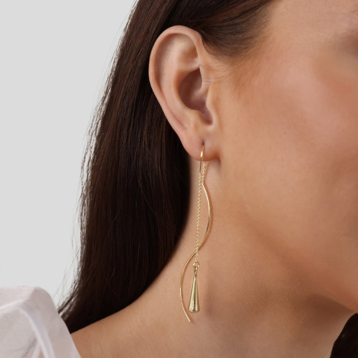 Tassel Earrings with Teardrop Design