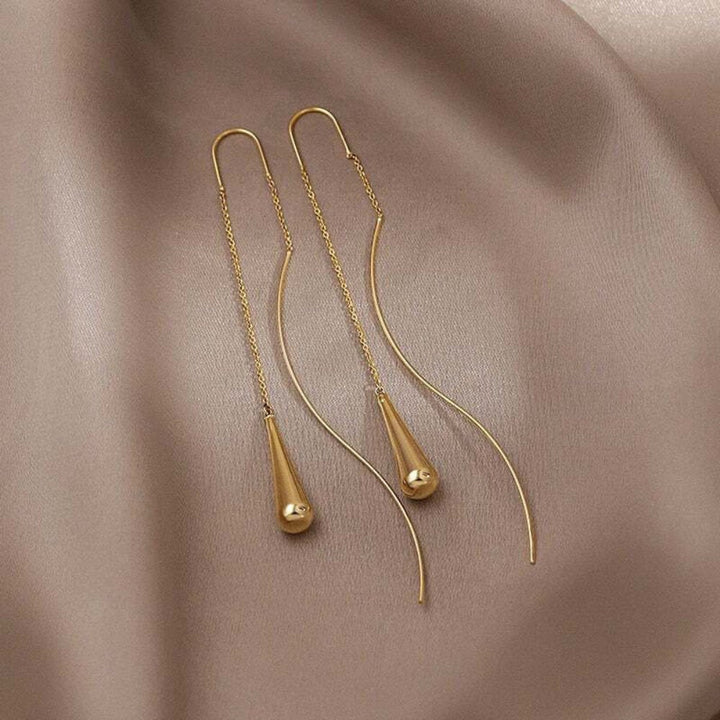 Tassel Earrings with Teardrop Design