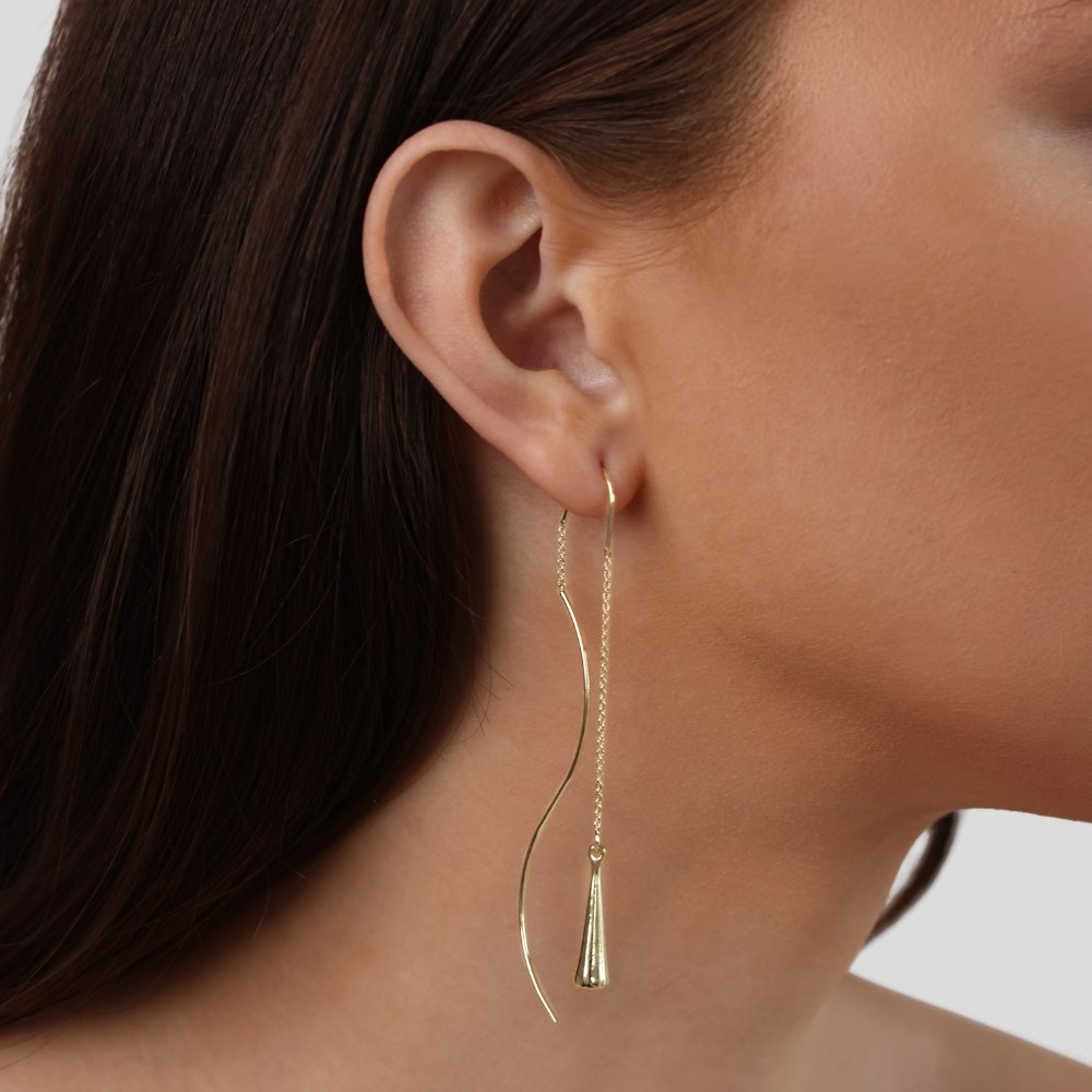 Tassel Earrings with Teardrop Design
