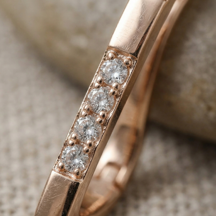 Sophisticated Gold Earrings with Zirconia Accents