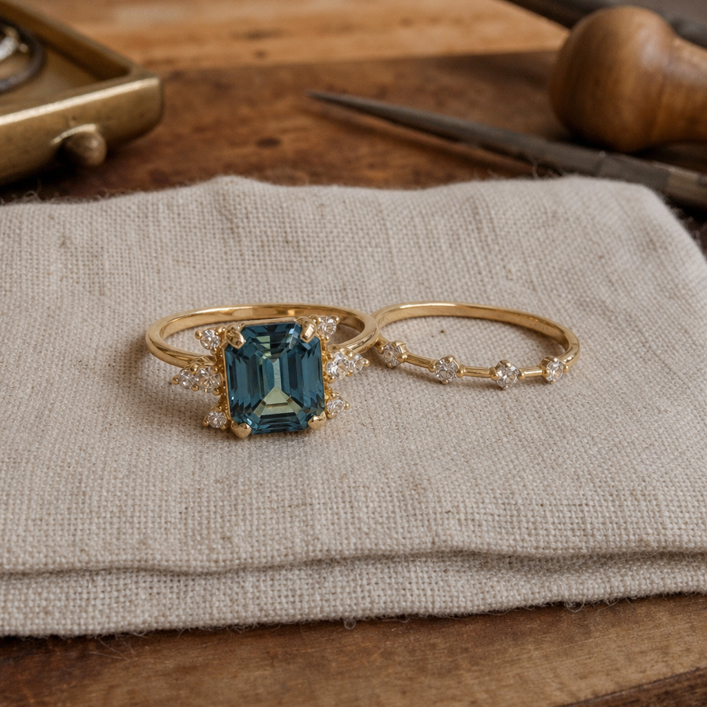 Azure Radiance Ring Collection