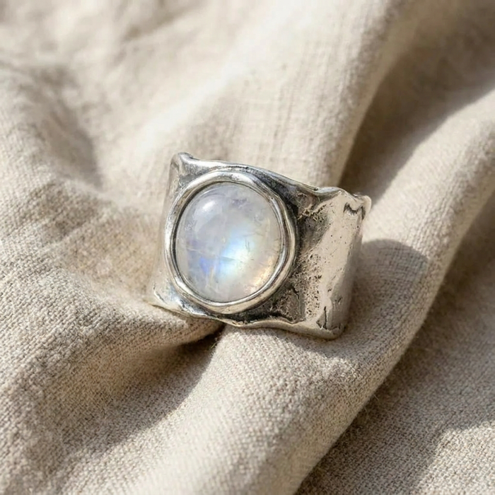 Handcrafted Bohemian Moonstone Ring