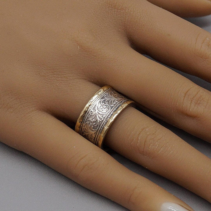 Classic Elegant Gold and Silver Ring