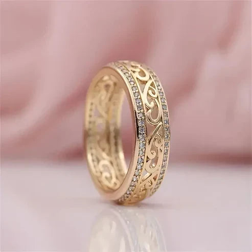 Lustrous Hollow Gold Band