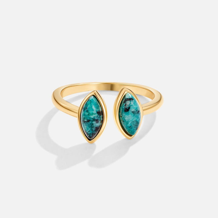 Emerald Elegance Adjustable Wrap Ring
