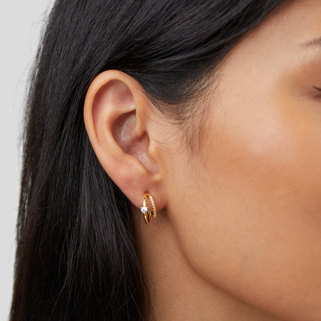Ornate Crystal-Studded Earrings