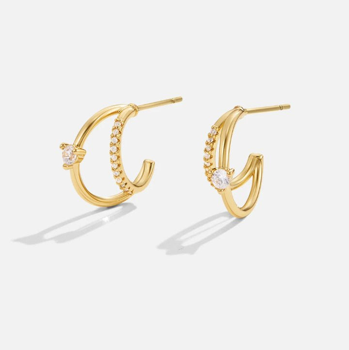 Gilded Crystal Earrings