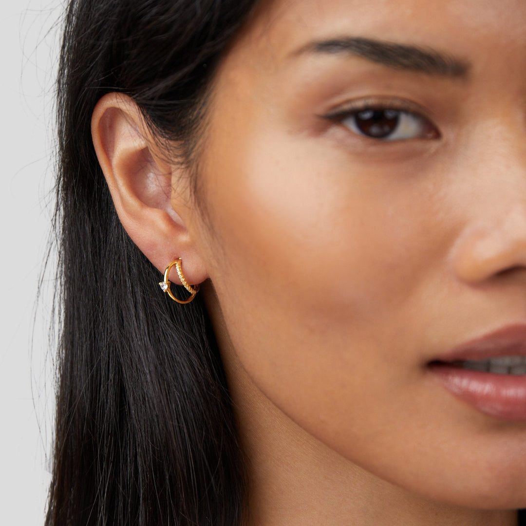 Ornate Crystal-Studded Earrings