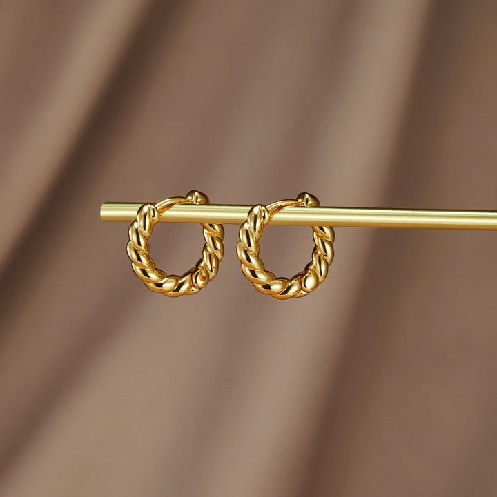 Twisted Gold Earrings
